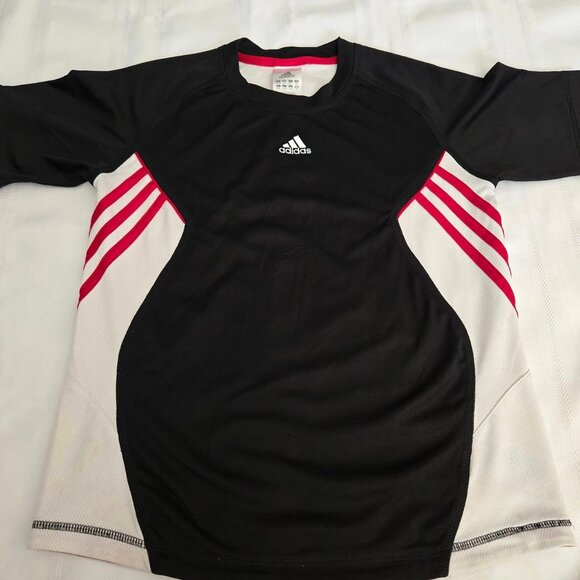 Boys Size Medium Adidas Climate Multi-Color Short Sleeve Pullover - Picture 2 of 7